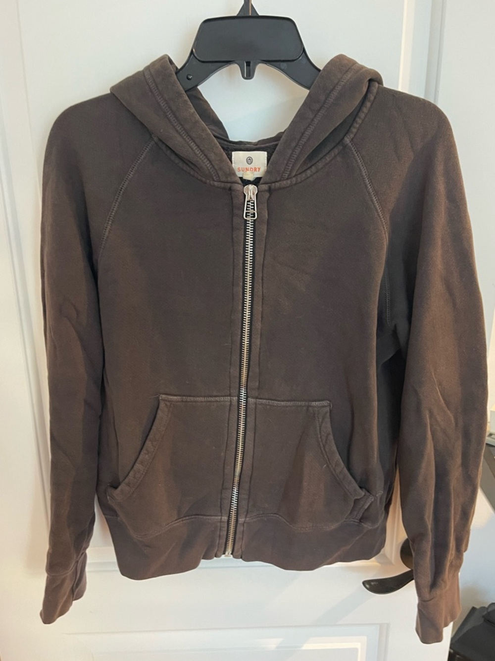 Sundry Chocolate Brown Full-Zip Hoodie